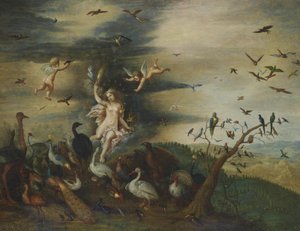 Een Allegorie van Lucht door Jan the Elder Brueghel
